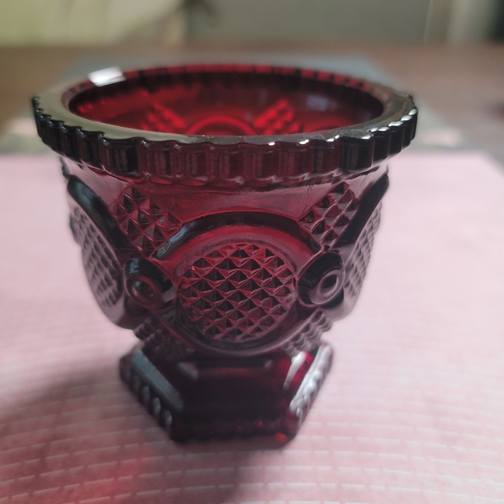 Vintage 1876 Cape Cod Avon Ruby Red Sugar Bowl